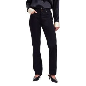 Madewell x Alexa Chung Black High Rise Straight Jeans Size 30 NWT